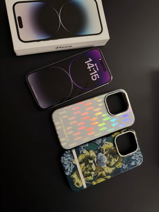 iPhone 14 Pro 128 GB Deep Purple / fioletowy. Bardzo dobry stan. 2 premium etui GRATIS