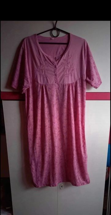 Różowa koszula nocna bawełna 38