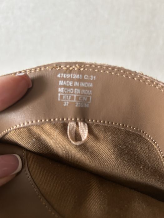 Сапоги казаки натуральна замша Mango
