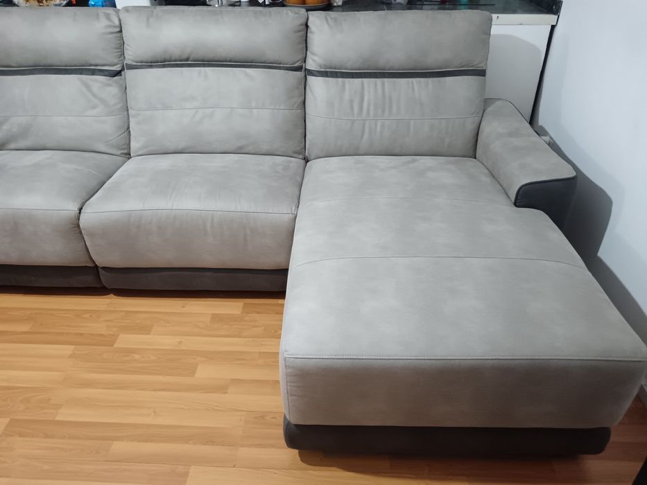 Sofá cinzento -  Relax e Chaise Longe ( Moon Conforama)