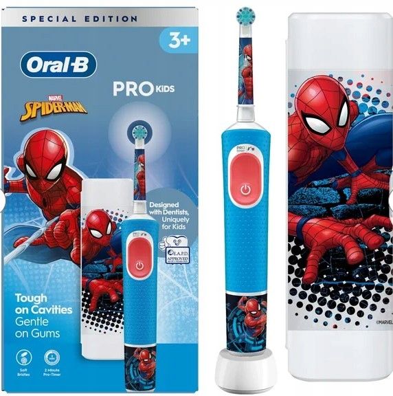 outlet oral-b pro kids elektryczna szczoteczka dla dzieci spider-man 3+