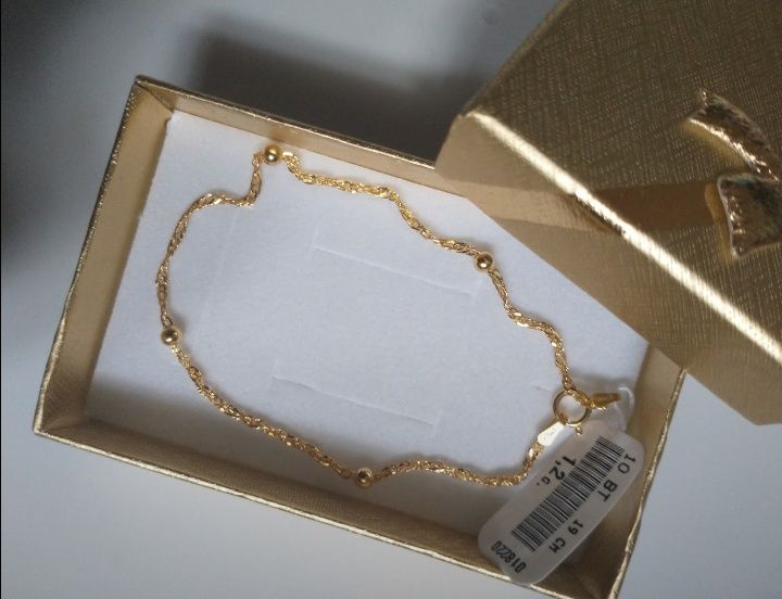 Bransoletka pozłacana 19cm