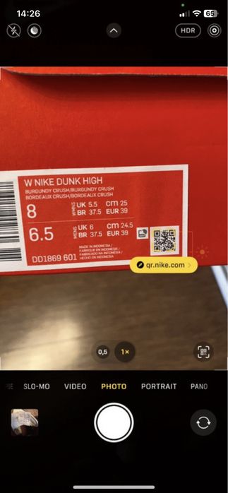 Nike dunk high rozmiar 39