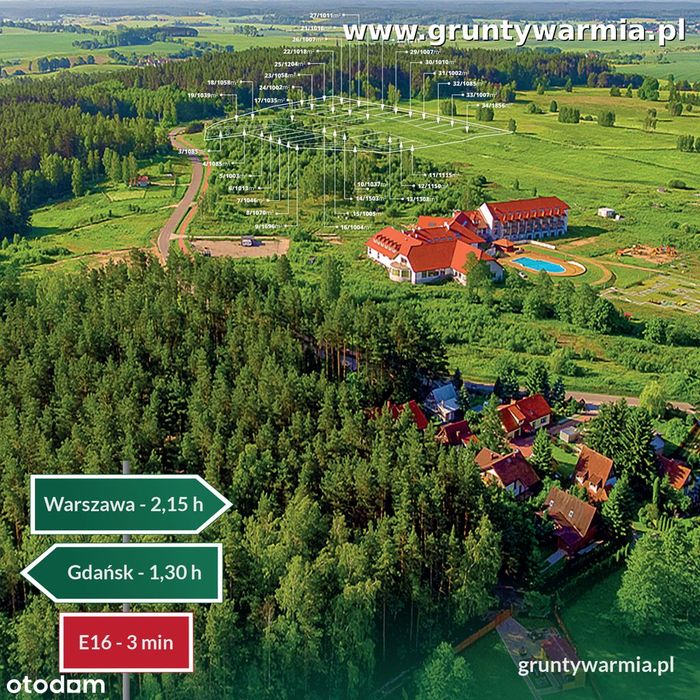 Działka Rekreacyjna – JEZIORO, LAS, GIETRZWAŁD