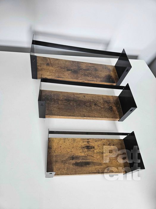 Półka łazienkowa 3 sztuki loft retro na ścianę ścienne dekoracja
