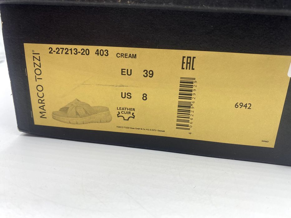 Marco Tozzi Klapki skórzane rozmiar 39