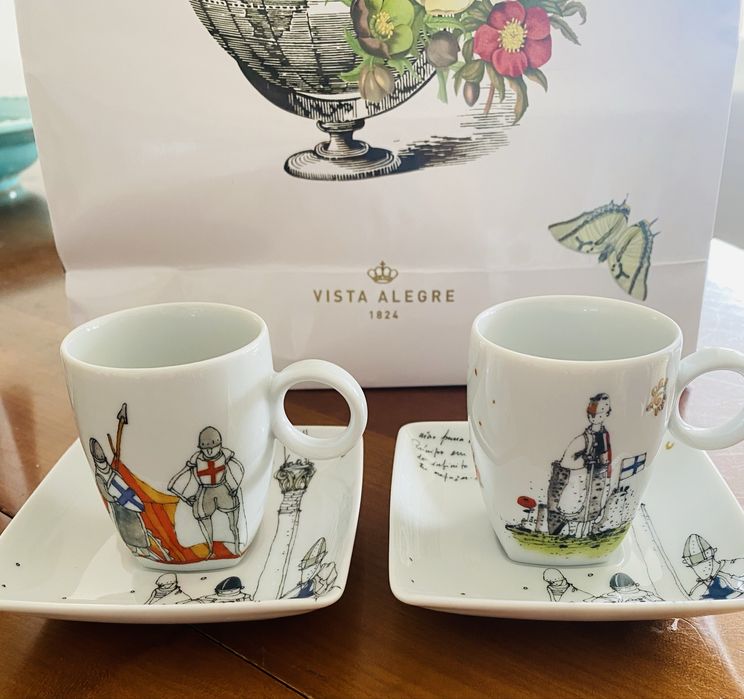Par chavenas cafe Vista Alegre Portugal NOVO