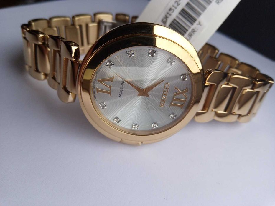 Женские часы 10 бриллиантов Citizen EcoDrive Capela Diamond EX1512-53A