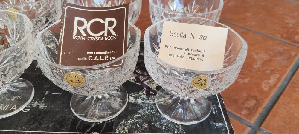 Conjunto de Taças de Sobremesa em Cristal de Chumbo RCR Royal Crystal