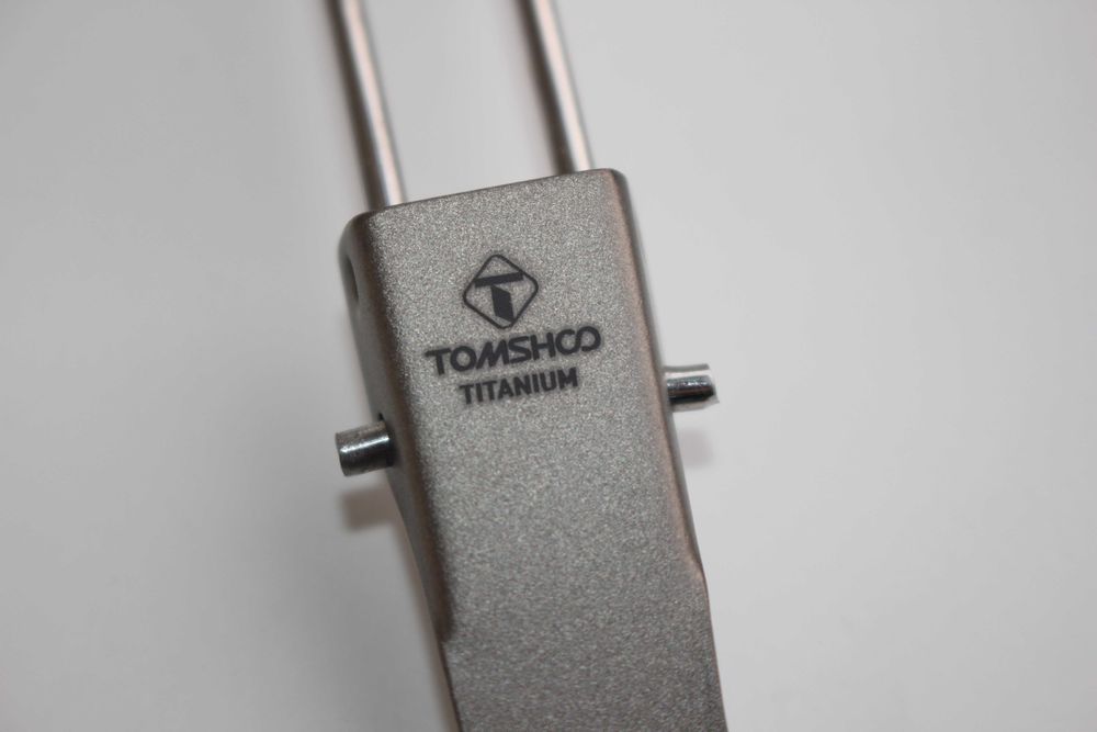 Туристична титанова ложка Tomshoo вилка-ложка складна ловилка з титану