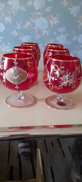 6 Copos T. MURANO Glass