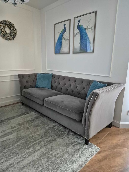 Zestaw sofa i fotel + obrazy Chesterfield Modern