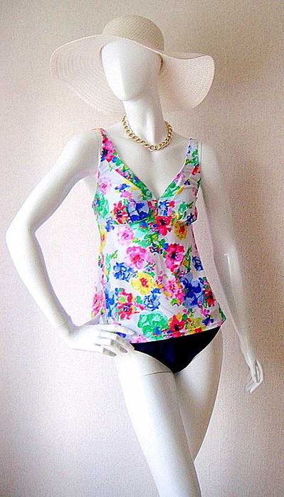 Strój Bikini Tankini M 38 75 B C Lascana kostium kąpielowy push up