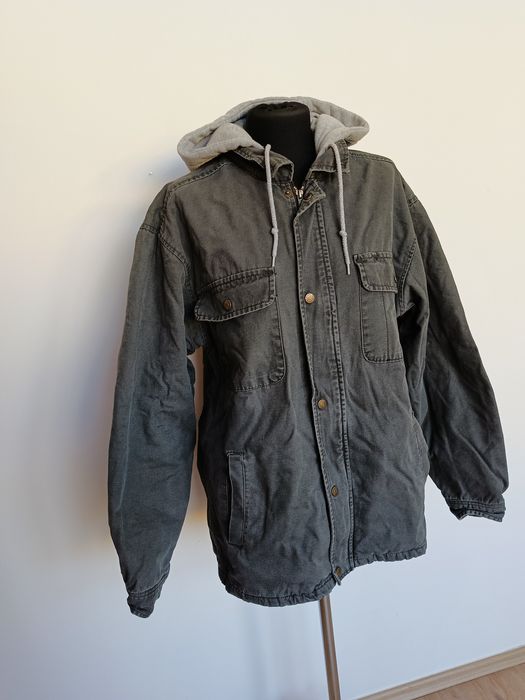 Wolverine kurtka męska szara z kapturem L – ocieplana