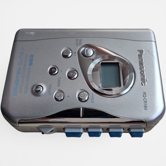 Walkman Panasonic RQ-CR18V / Radio AM/FM / Auto-Reverse / XBS Używany Sprawny!!! Kaseta Magnetofonowa + Radio Cyfrowe + Podbicie Basów XBS