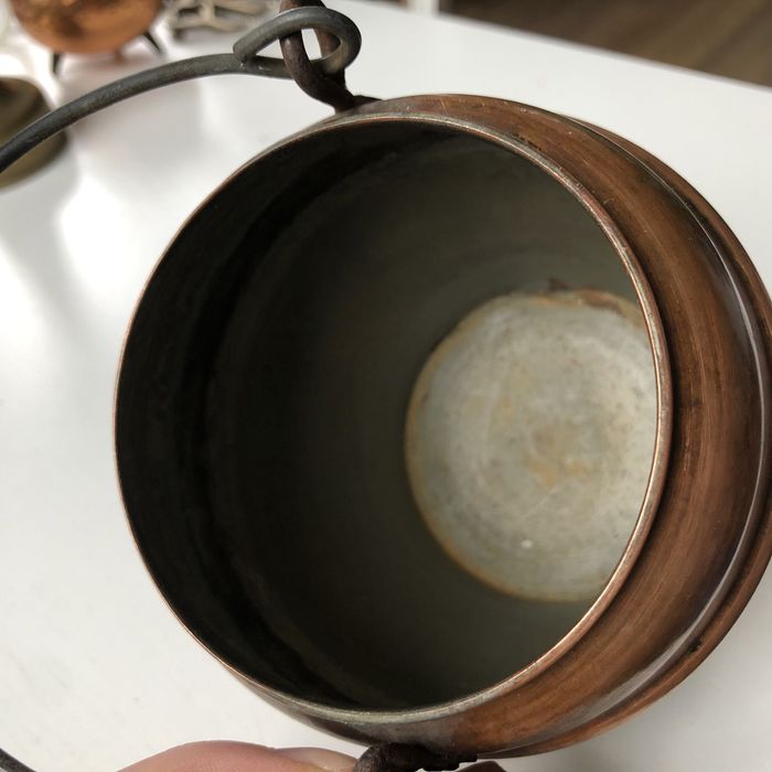 Кашпо мідь вінтаж відерце