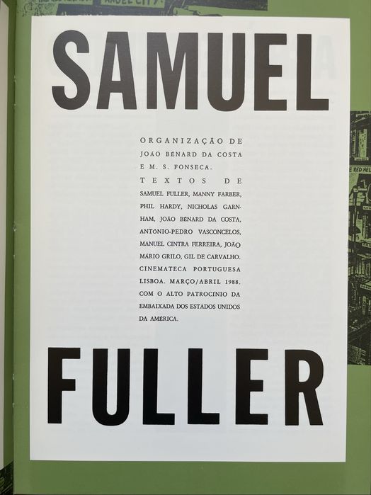 Samuel Fuller (Catálogo Cinemateca Portuguesa)