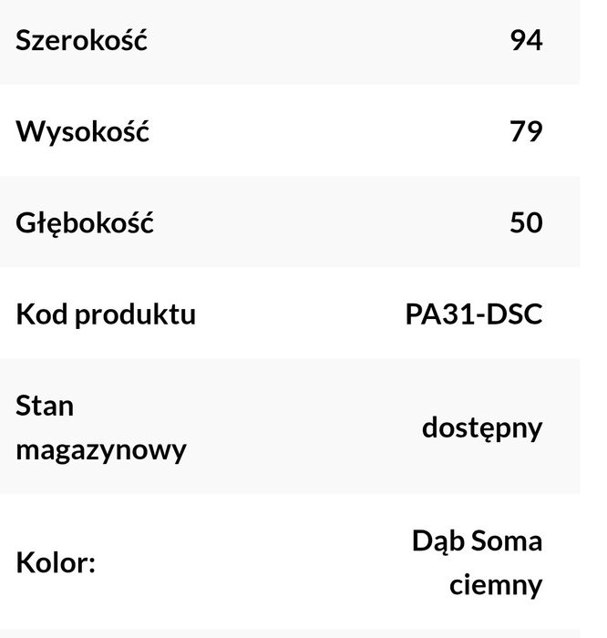Biurko Panama (Dąb Soma ciemny)