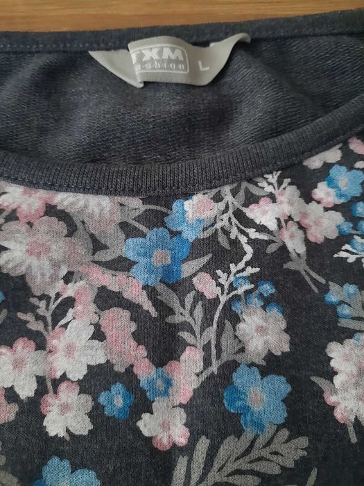 Bawełniana bluza w kwiaty, rozmiar L/40-42