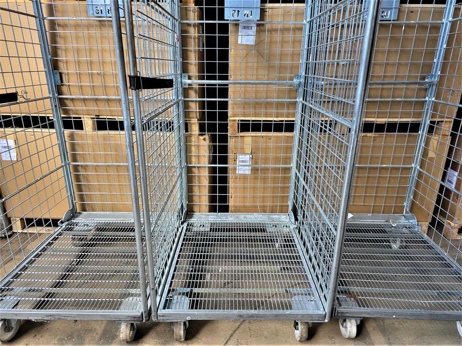Wózek DUŻY Transportowy Magazynowy Gniazdowy Kurierski Siatkowy Kosz Rollkontener 80x100x190cm