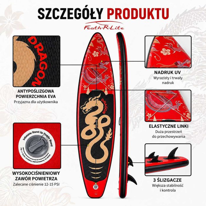 Deska SUP 335CM Do pływania full zestaw