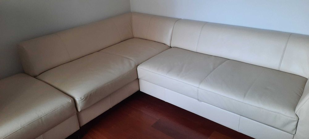 Kanapa skórzana KLER ecru