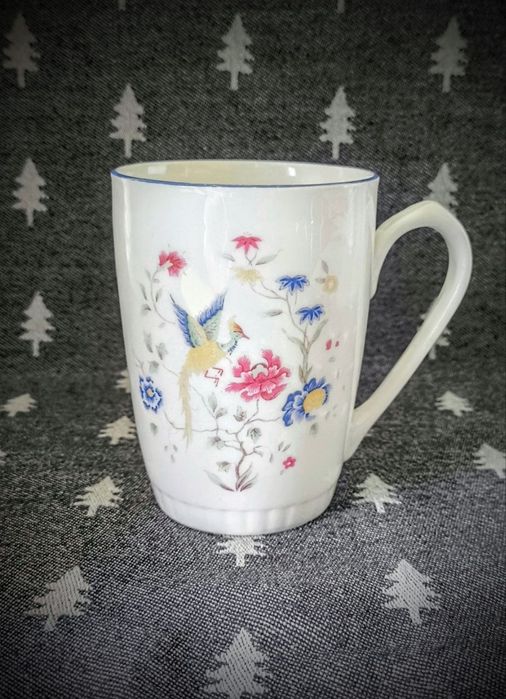 Чайная чашка кружка костяной фарфор Staffordshire England 300 мл винтаж