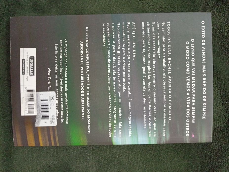 A Rapariga do Comboio	Paula Hawkins	Editora	Top Seller - Como novo