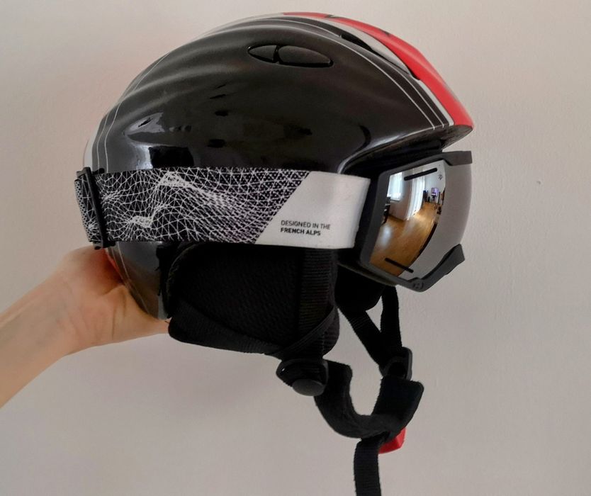 Kask narciarski dla dziecka plus gogle