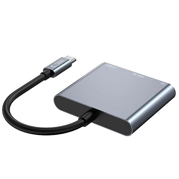 HUB Tech-Protect V1/3w1 USB-C - USB-A 3.0 / USB-C PD 100W / HDMI 4K 30