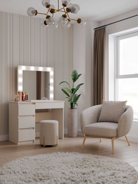 Toaletka Kosmetyczna z Lustrem MARINA + MIJAS PRAWE / LEWE KASZMIR