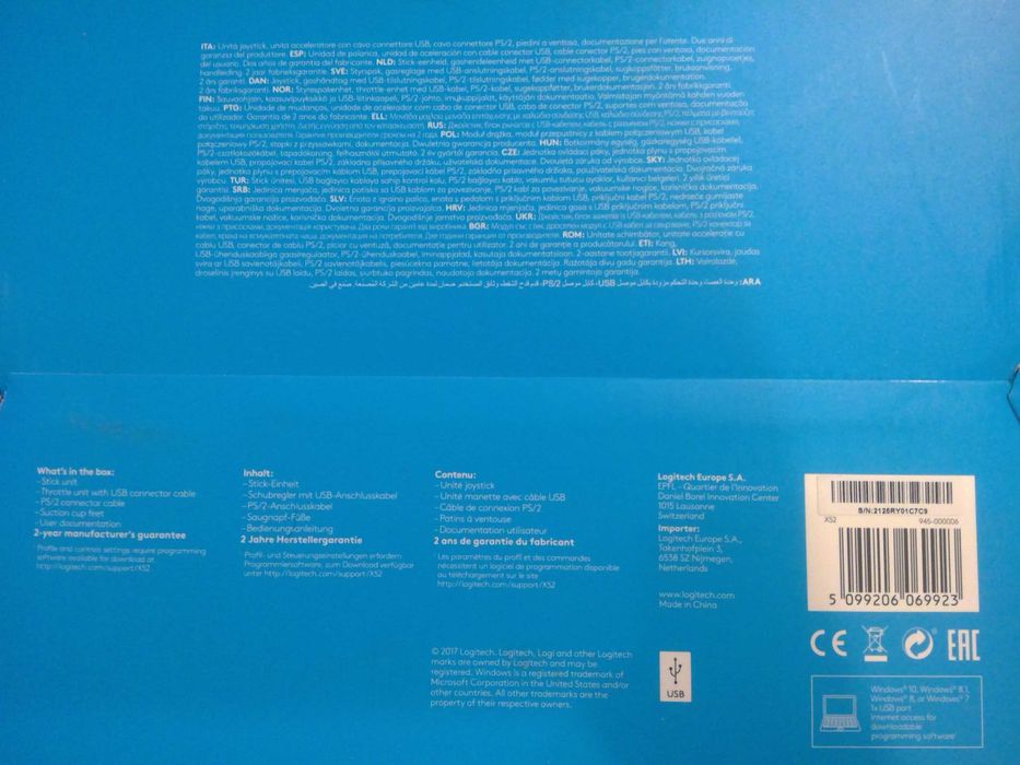 HOTAS Logitech G Saitek X52 Flight Control System