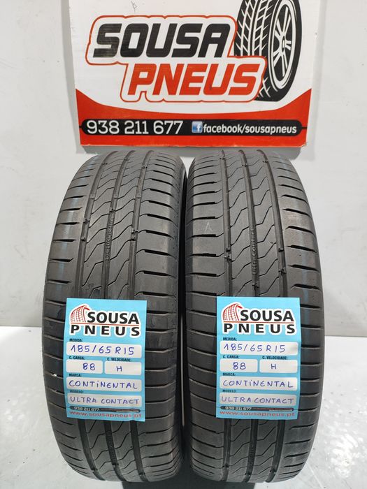 2 pneus semi novos 185-65R15 Continental - Oferta dos Portes