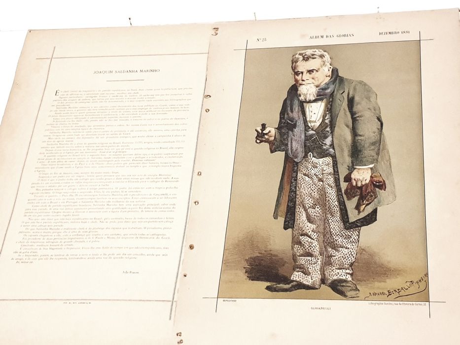 antigas páginas do Album das Glórias - Bordalo Pinheiro - desde 1880
