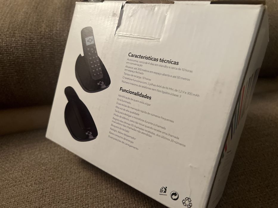 Telefone fixo sem fios NOS CS1300 | Preto | Novo na Caixa nunca Usado