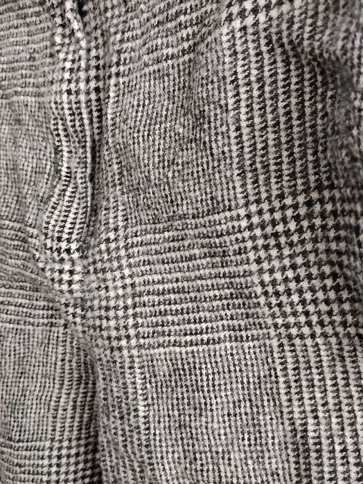 Massimo Dutti spodnie 100% wełna w kratę r. 36/S (z metki 40) kuloty szerokie