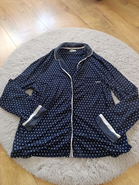 Koszula piżama kołnierz dkny kobieca l xl groszki modna