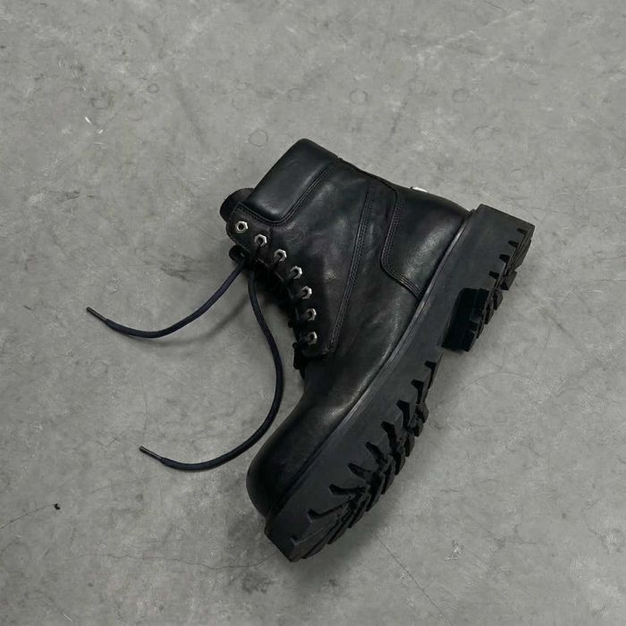 Ботинки TERRAINCOGNITA Distressed Leather Black Work Boots