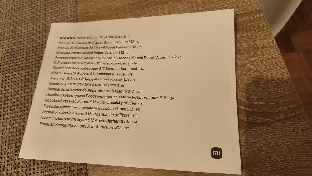 XIAOMI Robot Vacuum  S12 EU como Novo