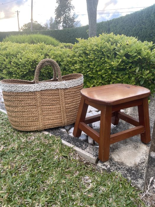 Cesta e banco miniatura