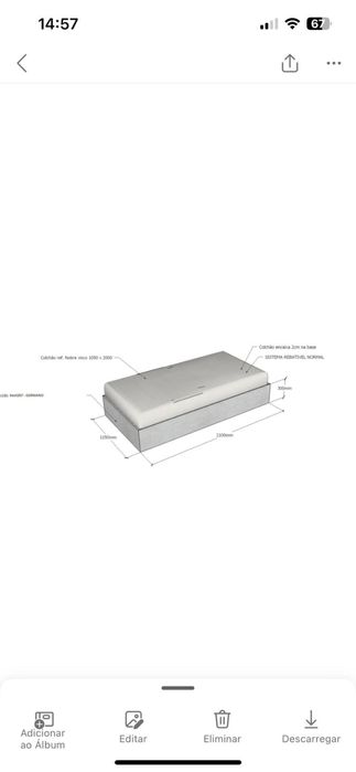 CAMA C/COLCHÃO 105x200