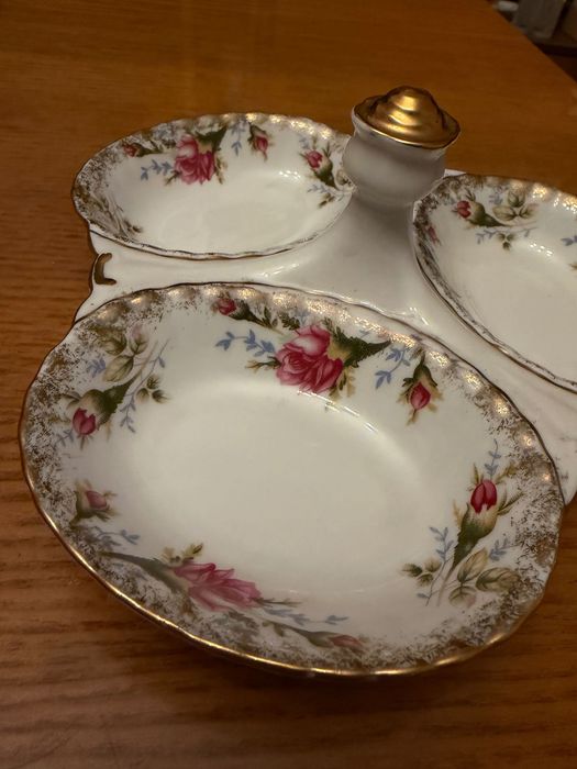 Paterka 3 miseczki na przekąski/przyprawy Chodzież, Iwona,złocona róża