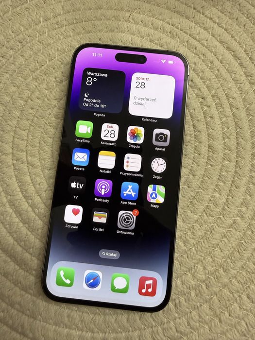 Telefon iphone 14 pro max 128gb 84% fioletowy doskonały stan !