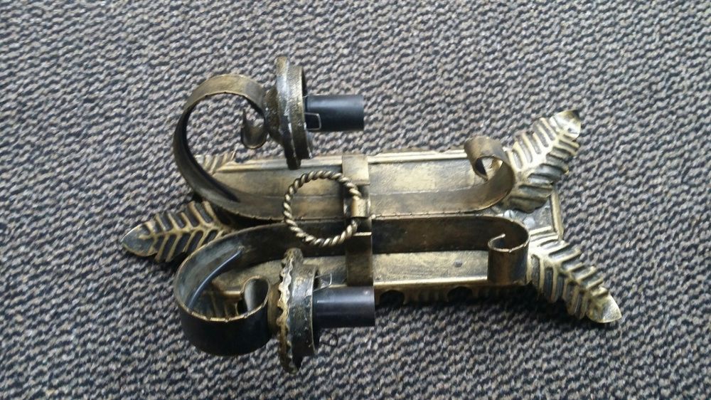 Candeeiro, aplique de parede, ferro dourado