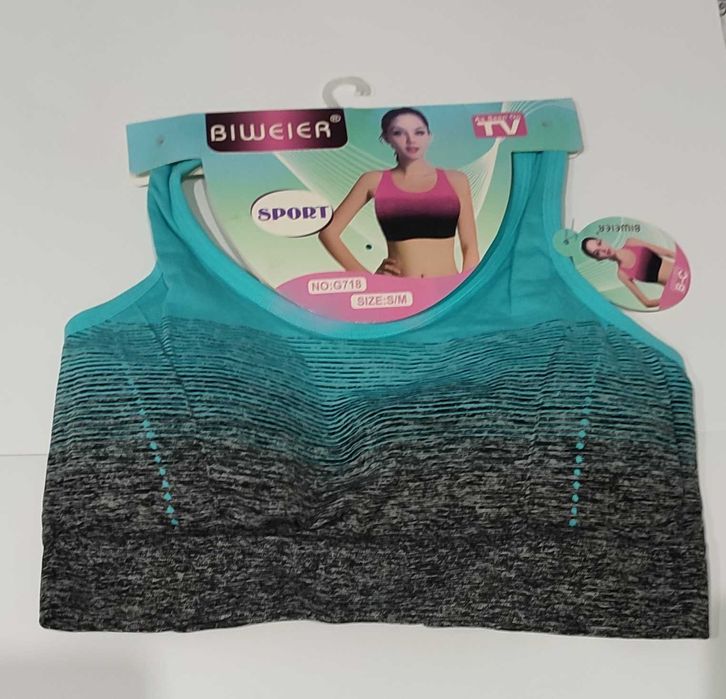 Biustonosz/TOP sportowy S/M miseczka B-C