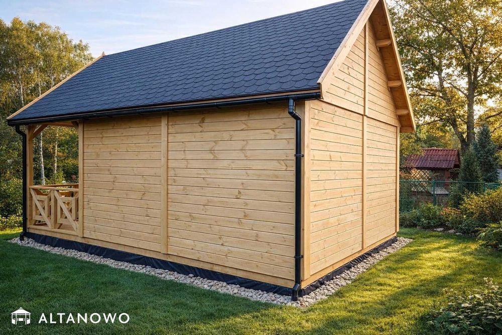 Domek letniskowy 4x6 bez pozwolenia z antresolą | montaż | producent