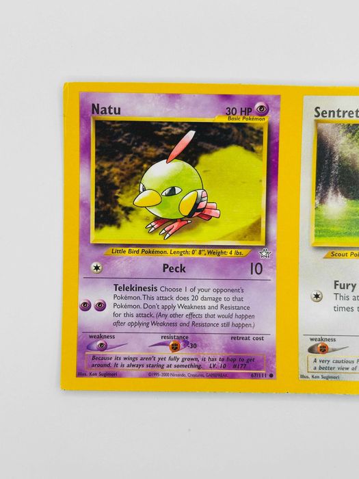 ERROR Uncut Sheet Pokemon NFC Natu 67/111+ Sentret 71/111 Neo Genesis