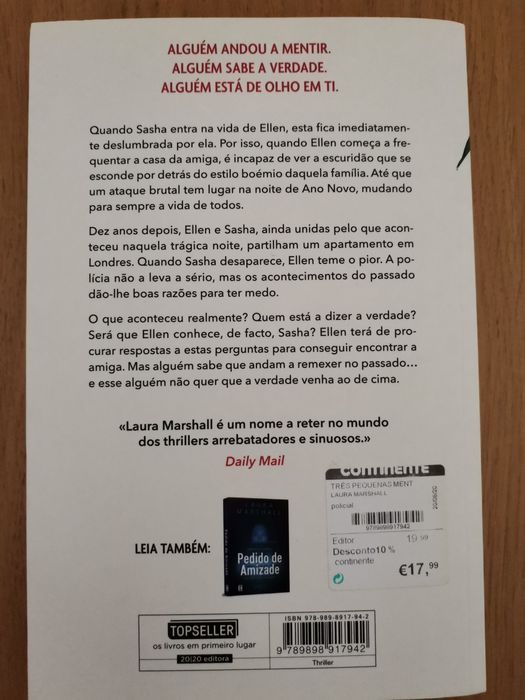 Livro três pequenas mentiras