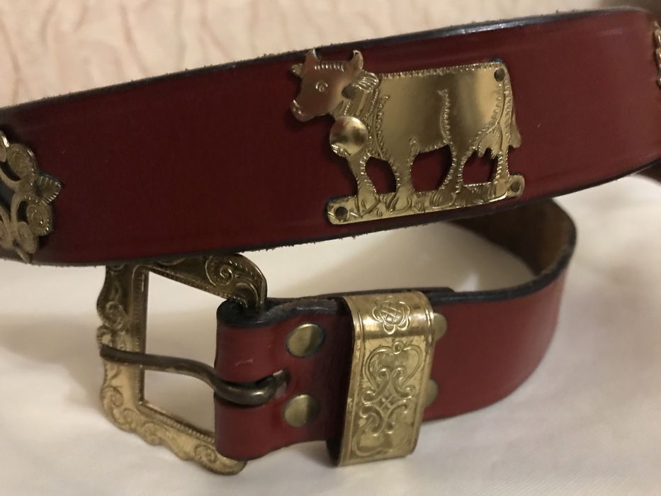 Вінтажний шкіряний ремінь