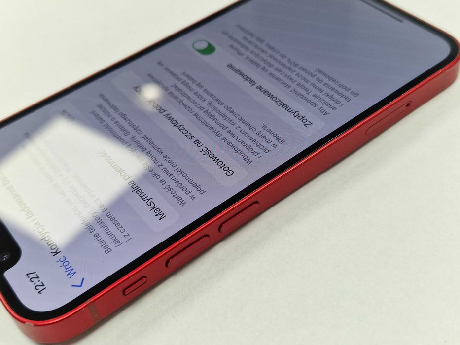 Iphone 13 Mini 128GB/ Red/ BAT 86%/ Grade B+ + ładowarka